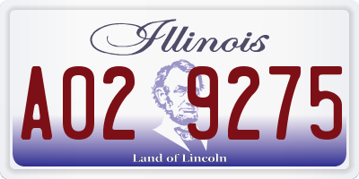 IL license plate A029275