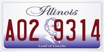IL license plate A029314