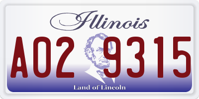 IL license plate A029315
