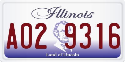 IL license plate A029316
