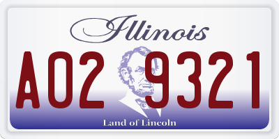 IL license plate A029321