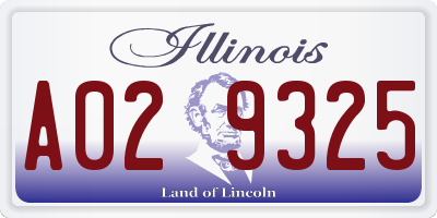 IL license plate A029325