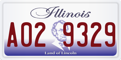 IL license plate A029329