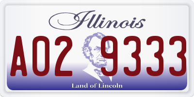 IL license plate A029333