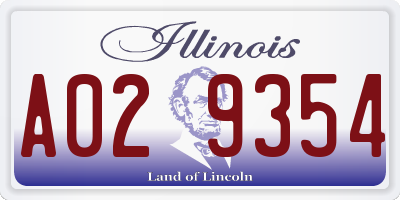 IL license plate A029354