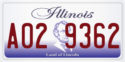 IL license plate A029362