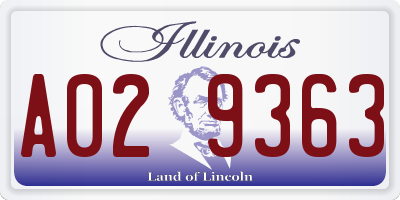 IL license plate A029363