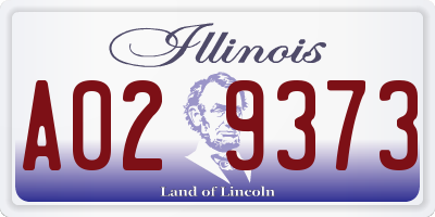 IL license plate A029373