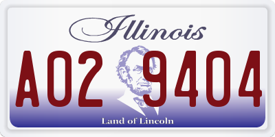 IL license plate A029404