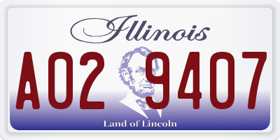 IL license plate A029407
