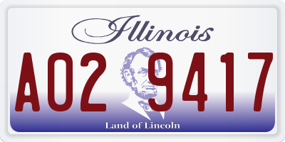 IL license plate A029417