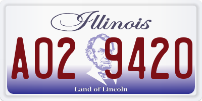 IL license plate A029420