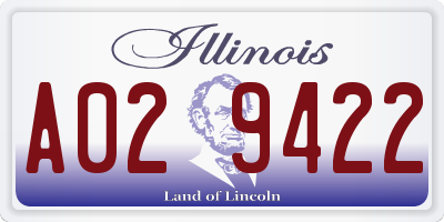 IL license plate A029422