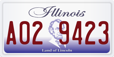 IL license plate A029423