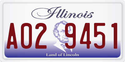 IL license plate A029451