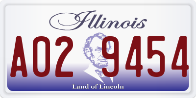 IL license plate A029454
