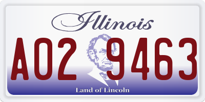 IL license plate A029463