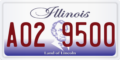 IL license plate A029500