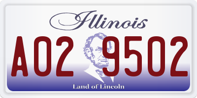 IL license plate A029502
