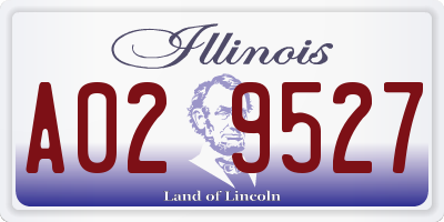IL license plate A029527