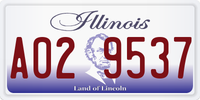 IL license plate A029537