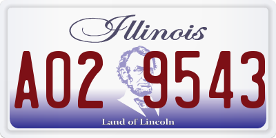 IL license plate A029543