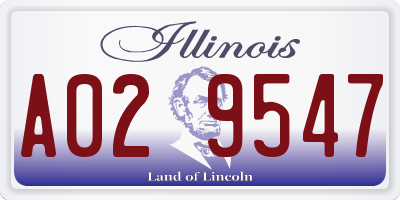 IL license plate A029547