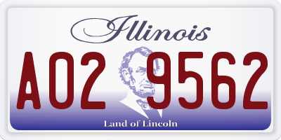 IL license plate A029562