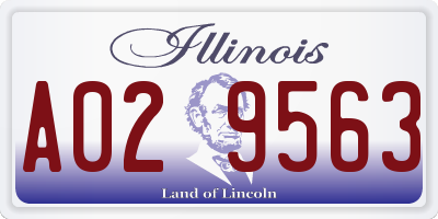 IL license plate A029563