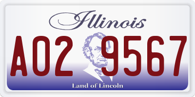 IL license plate A029567