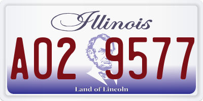IL license plate A029577