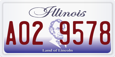 IL license plate A029578