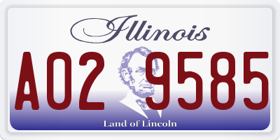 IL license plate A029585