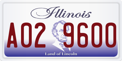 IL license plate A029600