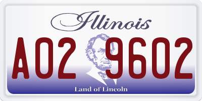 IL license plate A029602