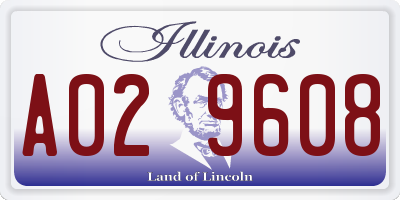 IL license plate A029608