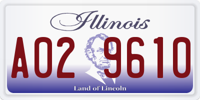 IL license plate A029610