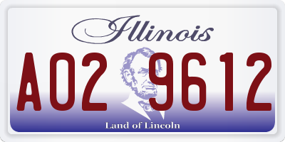 IL license plate A029612