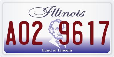 IL license plate A029617