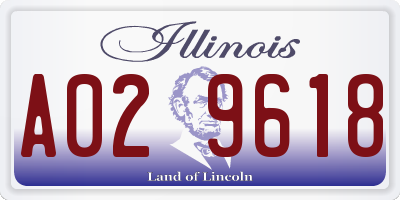 IL license plate A029618