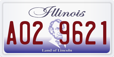 IL license plate A029621