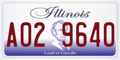 IL license plate A029640