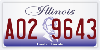 IL license plate A029643