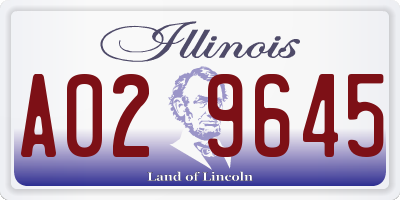 IL license plate A029645