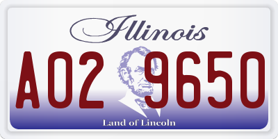 IL license plate A029650
