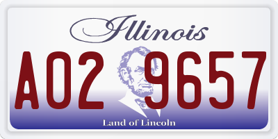 IL license plate A029657