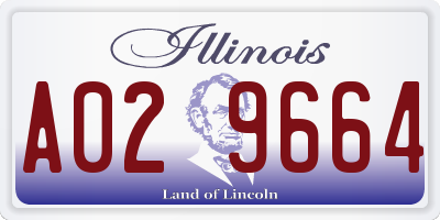 IL license plate A029664