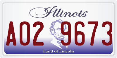 IL license plate A029673