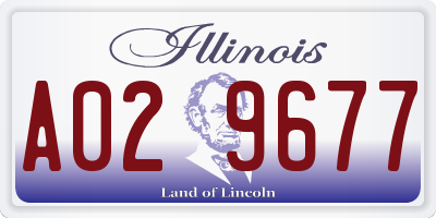 IL license plate A029677