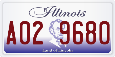 IL license plate A029680